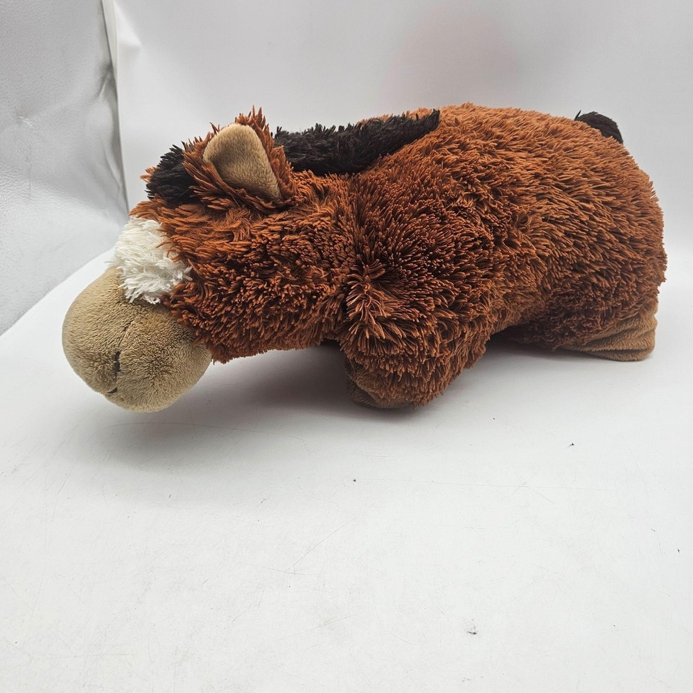 My Pillow Pets Horse Plush Brown Pony Stuffed Animal Pillow 18" Washable